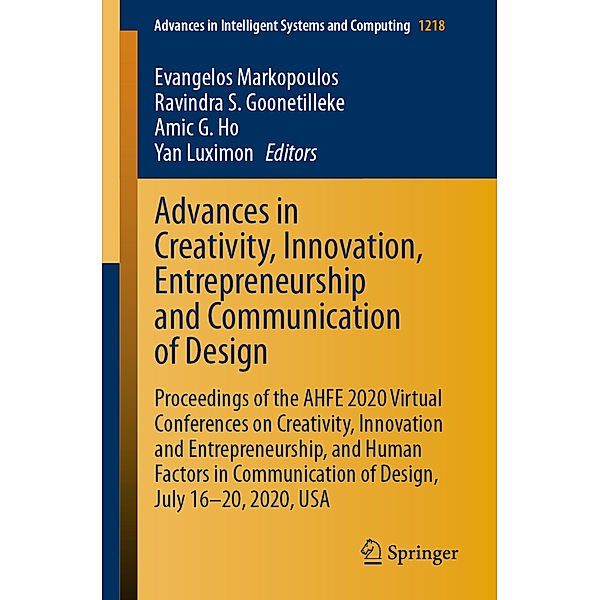 Advances in Creativity, Innovation, Entrepreneurship and Communication of Design