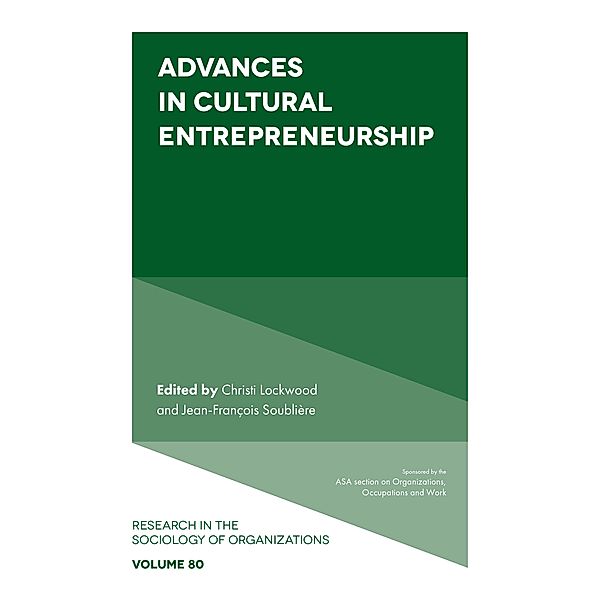 Advances in Cultural Entrepreneurship