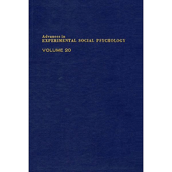 Advances in Experimental Social Psychology