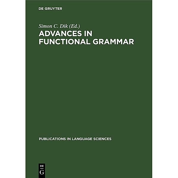 Advances in Functional Grammar