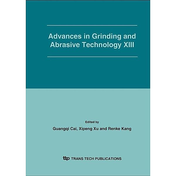 Advances in Grinding and Abrasive Technology XIII