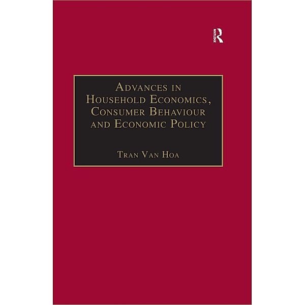 Advances in Household Economics, Consumer Behaviour and Economic Policy