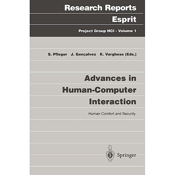 Advances in Human-Computer Interaction / Research Reports Esprit Bd.1