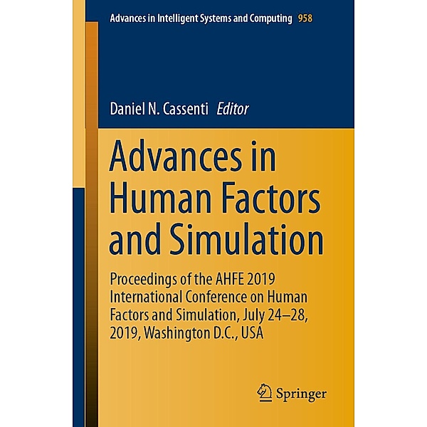 Advances in Human Factors and Simulation / Advances in Intelligent Systems and Computing Bd.958