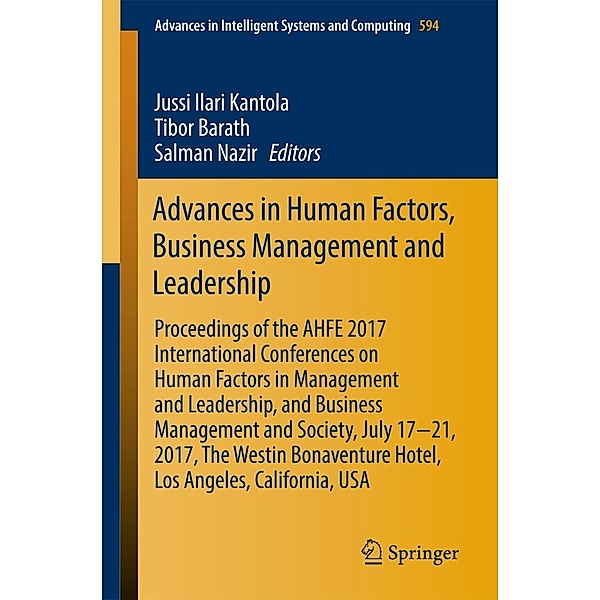 Advances in Human Factors, Business Management and Leadership / Advances in Intelligent Systems and Computing Bd.594