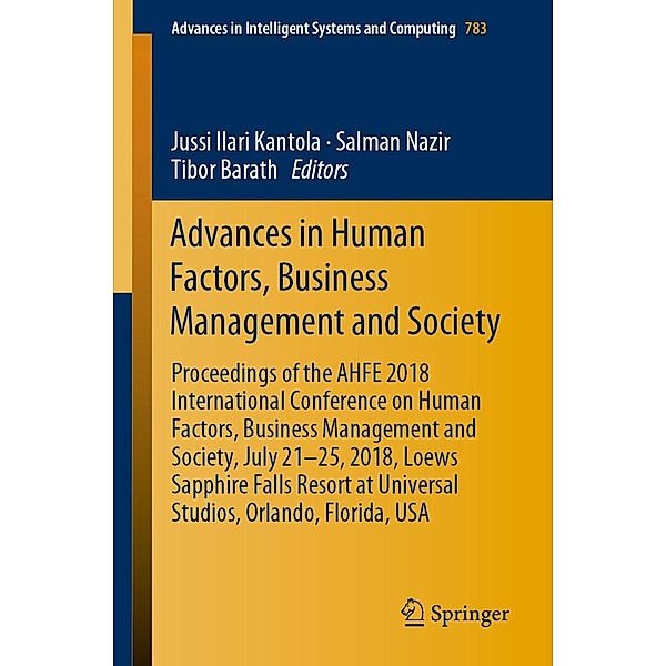 Advances in Human Factors, Business Management and Society / Advances in Intelligent Systems and Computing Bd.783