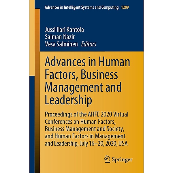 Advances in Human Factors, Business Management and Leadership / Advances in Intelligent Systems and Computing Bd.1209