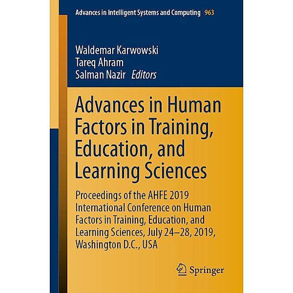 Advances in Human Factors in Training, Education, and Learning Sciences / Advances in Intelligent Systems and Computing Bd.963