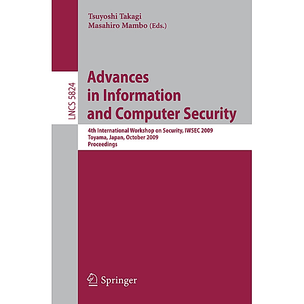 Advances in Information and Computer Security, Tsuyoshi Takagi, Masahiro Mambo