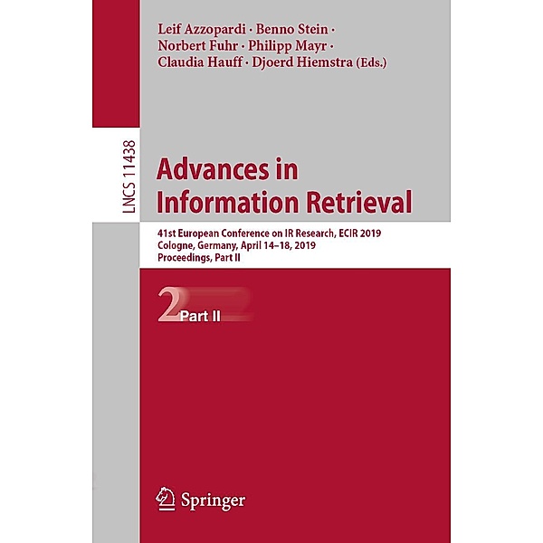 Advances in Information Retrieval / Lecture Notes in Computer Science Bd.11438