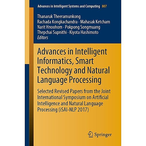 Advances in Intelligent Informatics, Smart Technology and Natural Language Processing / Advances in Intelligent Systems and Computing Bd.807