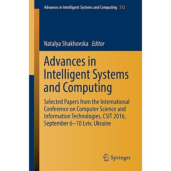 Advances in Intelligent Systems and Computing / Advances in Intelligent Systems and Computing Bd.512