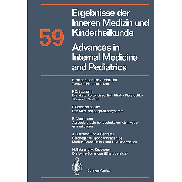 Advances in Internal Medicine and Pediatrics / Ergebnisse der Inneren Medizin und Kinderheilkunde.Bd.1