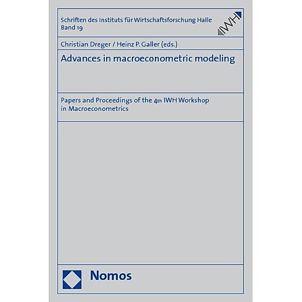 Advances in macroeconometric modeling