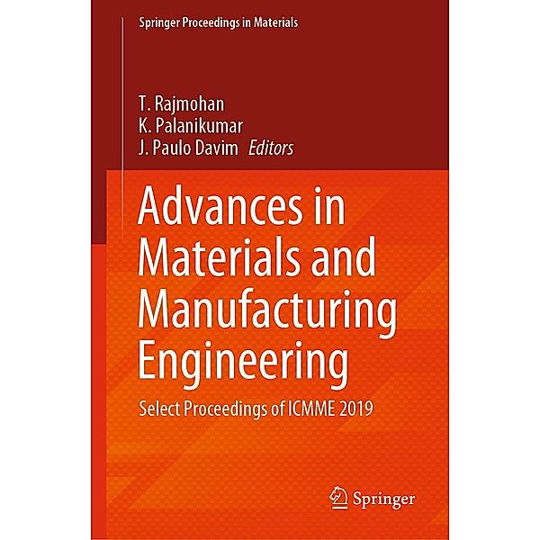 Advances in Materials and Manufacturing Engineering / Springer Proceedings in Materials Bd.7
