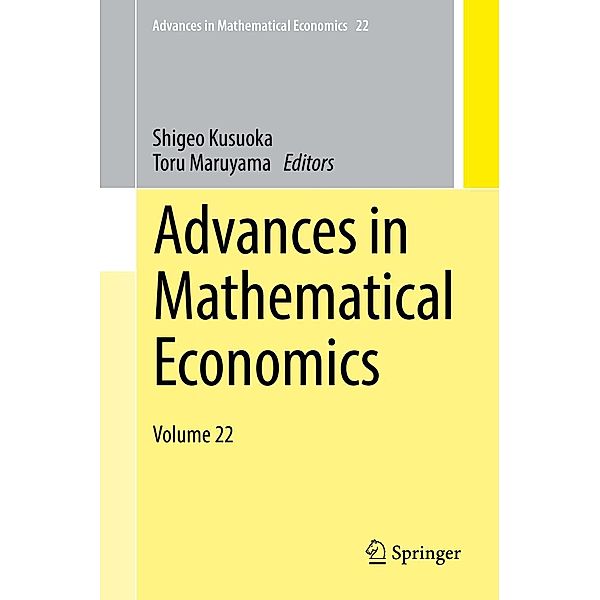 Advances in Mathematical Economics / Advances in Mathematical Economics Bd.22