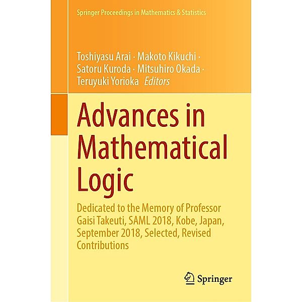 Advances in Mathematical Logic / Springer Proceedings in Mathematics & Statistics Bd.369