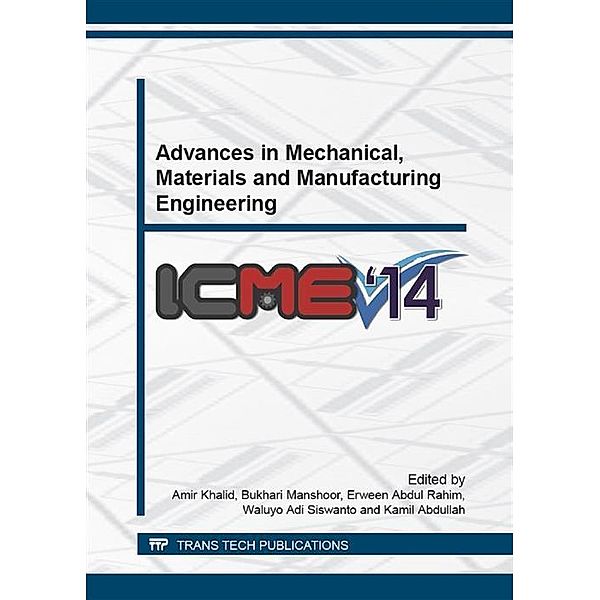 Advances in Mechanical, Materials and Manufacturing Engineering