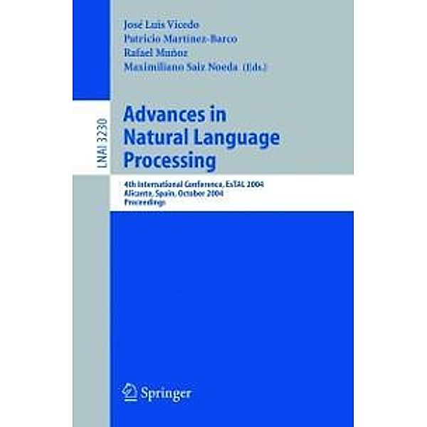 Advances in Natural Language Processing / Lecture Notes in Computer Science Bd.3230