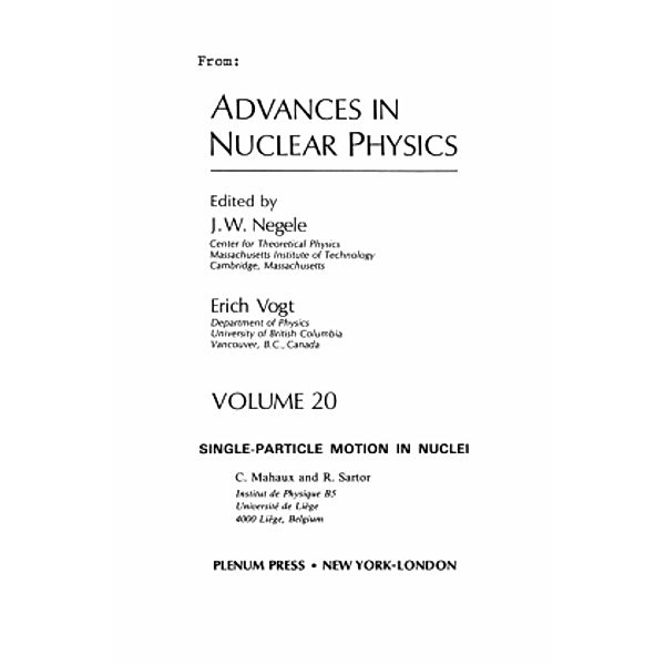 Advances in Nuclear Physics