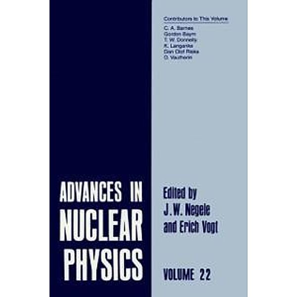Advances in Nuclear Physics / Advances in Nuclear Physics Bd.22