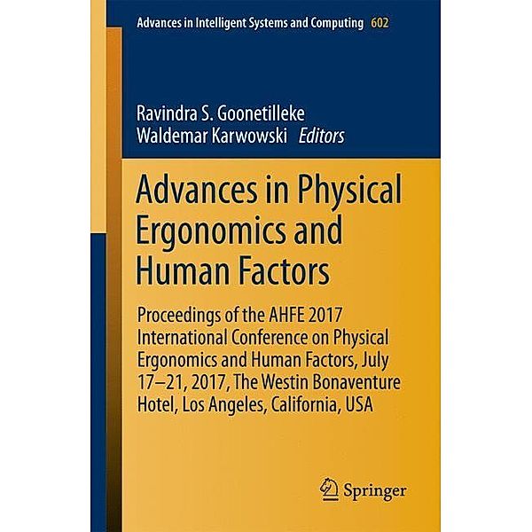 Advances in Physical Ergonomics and Human Factors