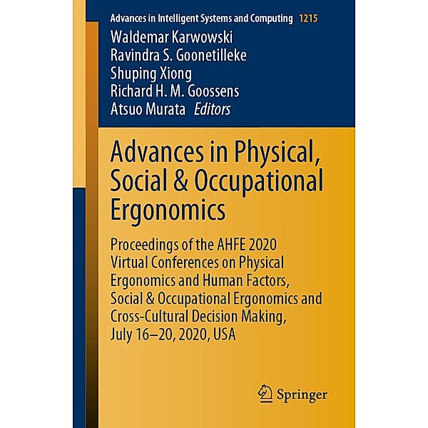 Advances in Physical, Social & Occupational Ergonomics / Advances in Intelligent Systems and Computing Bd.1215