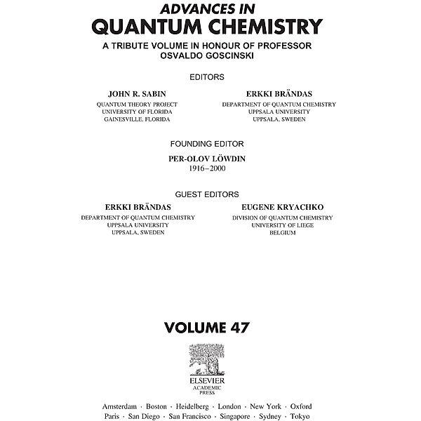 Advances in Quantum Chemistry