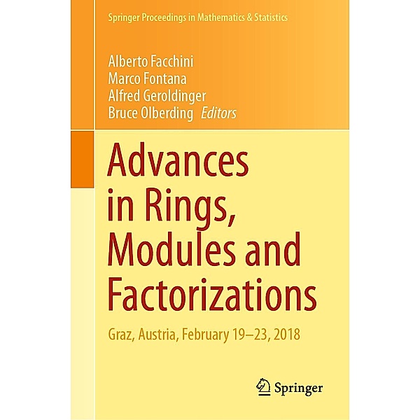 Advances in Rings, Modules and Factorizations / Springer Proceedings in Mathematics & Statistics Bd.321