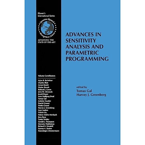 Advances in Sensitivity Analysis and Parametric Programming / International Series in Operations Research & Management Science Bd.6