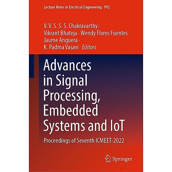 Advances in Signal Processing, Embedded Systems and IoT / Lecture Notes in Electrical Engineering Bd.992