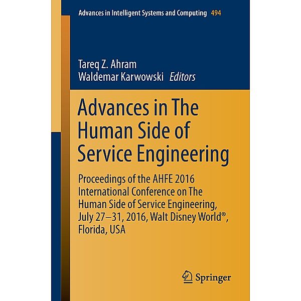 Advances in The Human Side of Service Engineering / Advances in Intelligent Systems and Computing Bd.494