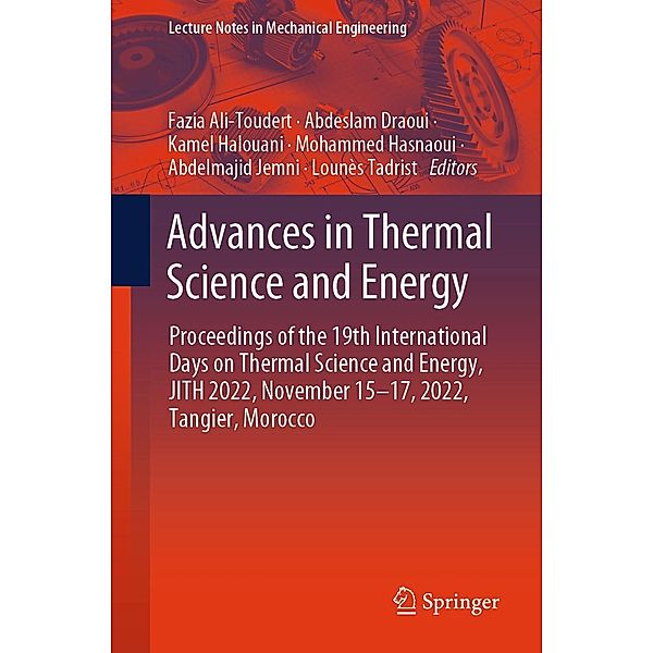 Advances in Thermal Science and Energy / Lecture Notes in Mechanical Engineering