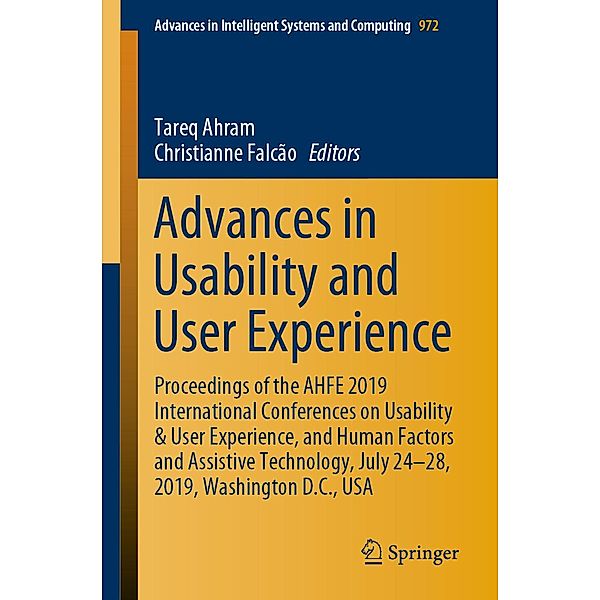 Advances in Usability and User Experience / Advances in Intelligent Systems and Computing Bd.972