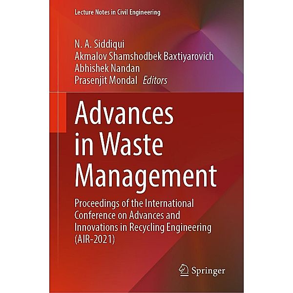 Advances in Waste Management / Lecture Notes in Civil Engineering Bd.301