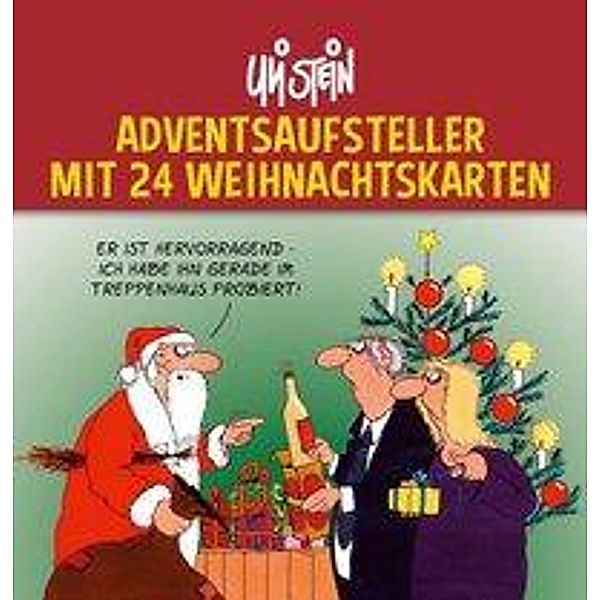 Adventsaufsteller mit 24 Weihnachtskarten, Uli Stein