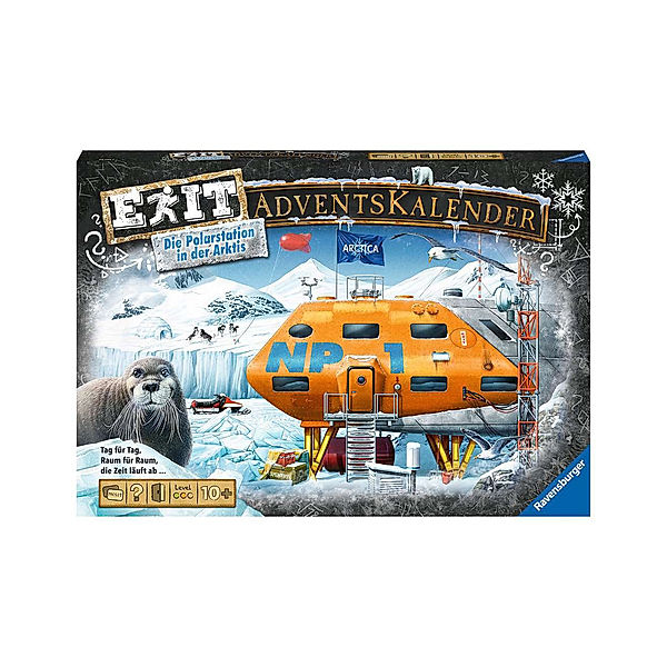 Ravensburger Verlag Adventskalender EXIT - DIE POLARSTATION ARKTIS in bunt, Johannes Schiller