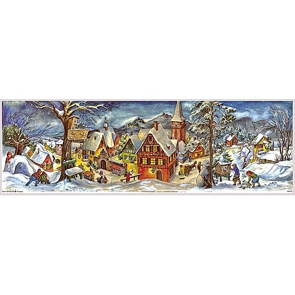Adventskalender Kleines Dorf im Winter, Elisabeth Lörcher