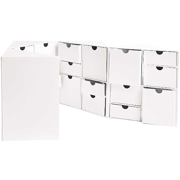 Adventskalender - Schubladenschränkchen 24 Schubladen, weiß 24 x 32 x 16 cm FSC RECYCLED