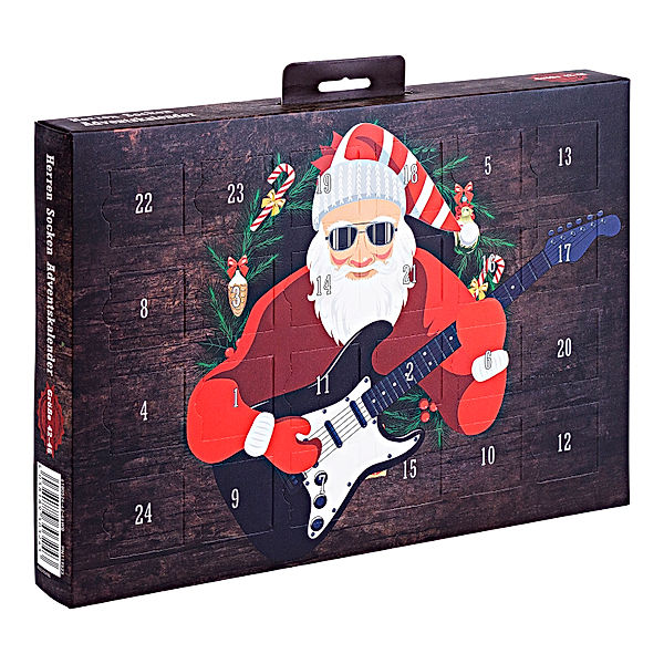 Adventskalender Socken Rocking Santa Herren