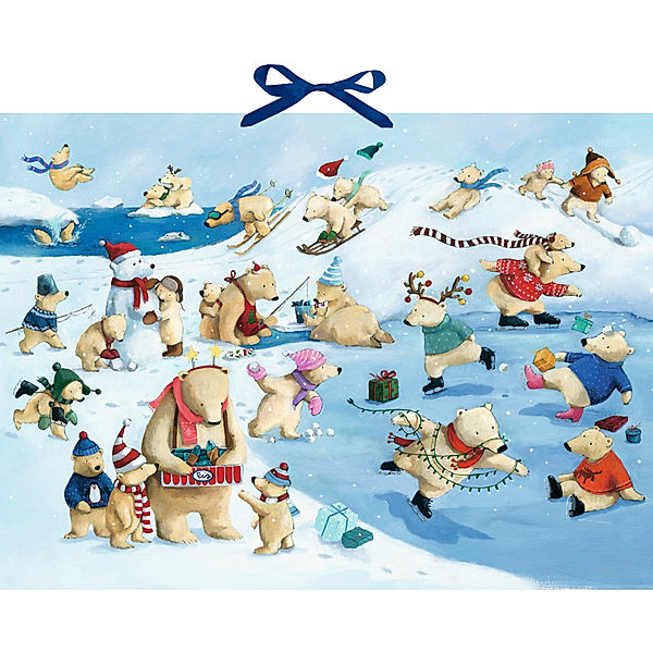 Adventskalender - Wandkalender - Fröhliche Eisbären-Weihnacht, Katja Reider