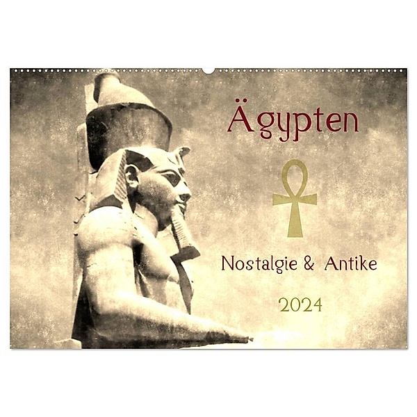 Ägypten Nostalgie & Antike 2024 AT Version (Wandkalender 2024 DIN A2 quer), CALVENDO Monatskalender, Peter Hebgen
