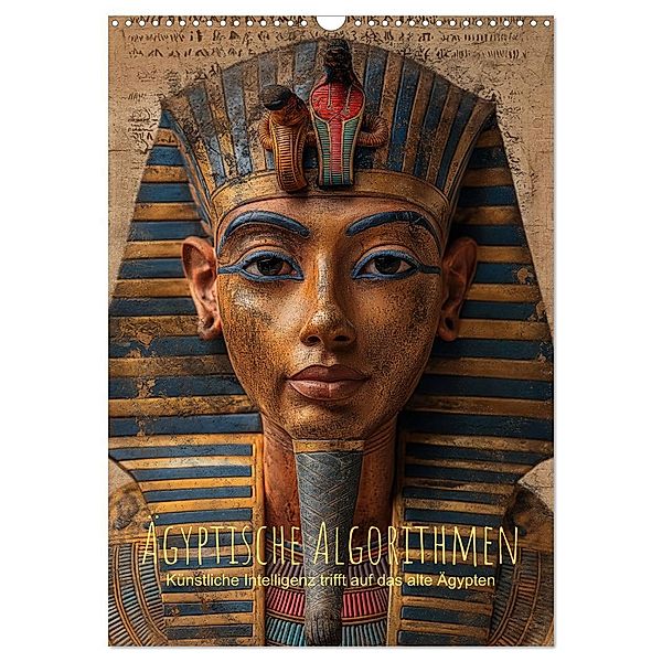 Ägyptische Algorithmen - Künstliche Intelligenz trifft auf das alte Ägypten (Wandkalender 2025 DIN A3 hoch), CALVENDO Monatskalender, Calvendo, artefacti