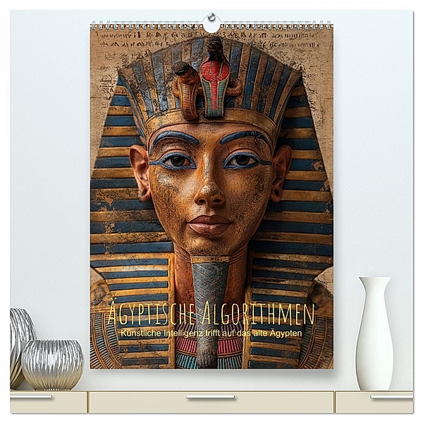 Ägyptische Algorithmen - Künstliche Intelligenz trifft auf das alte Ägypten (hochwertiger Premium Wandkalender 2025 DIN A2 hoch), Kunstdruck in Hochglanz, Calvendo, artefacti