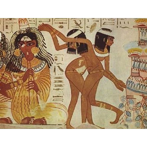 Ägyptischer Maler um 1400 v. Chr. - Sängerinnen und Tänzerinnen, Detail - 100 Teile (Puzzle)