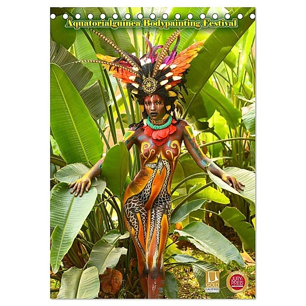 Äquatorialguinea Bodypainting Festival (Tischkalender 2024 DIN A5 hoch), CALVENDO Monatskalender, Dmitri Moisseev