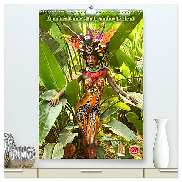 Äquatorialguinea Bodypainting Festival (hochwertiger Premium Wandkalender 2024 DIN A2 hoch), Kunstdruck in Hochglanz, Dmitri Moisseev