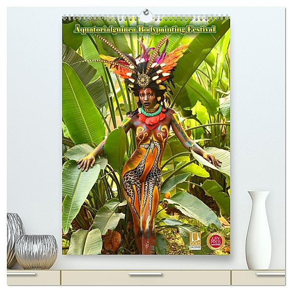 Äquatorialguinea Bodypainting Festival (hochwertiger Premium Wandkalender 2025 DIN A2 hoch), Kunstdruck in Hochglanz, Calvendo, Dmitri Moisseev