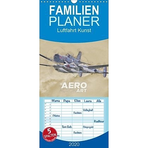 Aero Action Art - Luftfahrt Kunst - Familienplaner hoch (Wandkalender 2020 , 21 cm x 45 cm, hoch), Nick Delhanidis