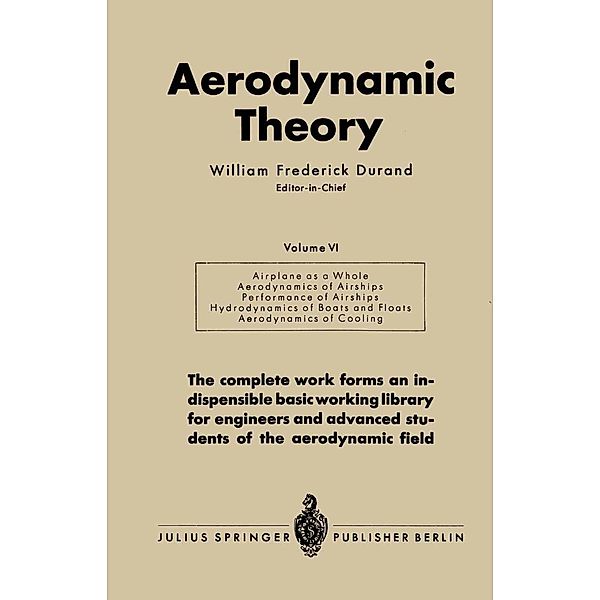 Aerodynamic Theory, William Frederick Durand